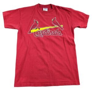 St Louis Cardinals Shirt Mens Medium Yadier Molina #4 Cotton Baseball Red Birds